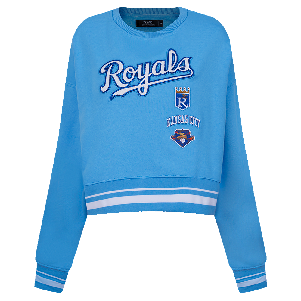 SUDADERA DE CUELLO REDONDO MLB KANSAS CITY ROYALS RETRO CLASSICS PARA MUJER