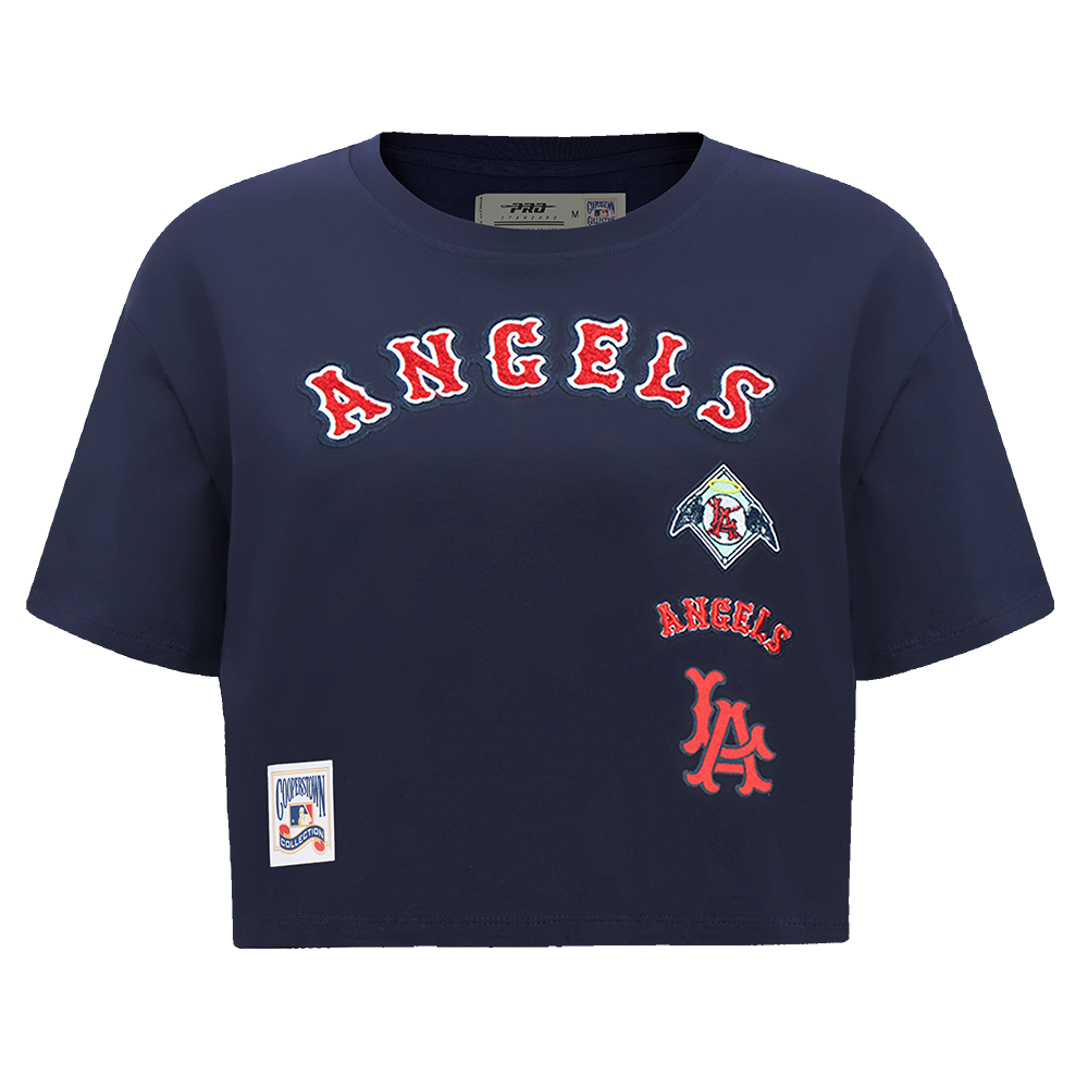 MANGA CORTA CROP MLB LOS ANGELES ANGELS RETRO CLASSICS PARA MUJER