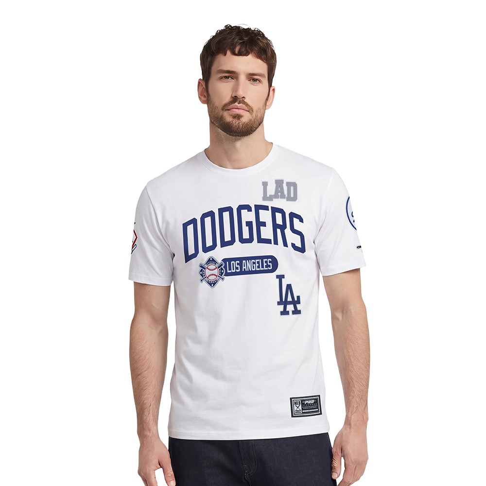 MANGA CORTA MLB LOS ANGELES DODGERS LETTERMAN