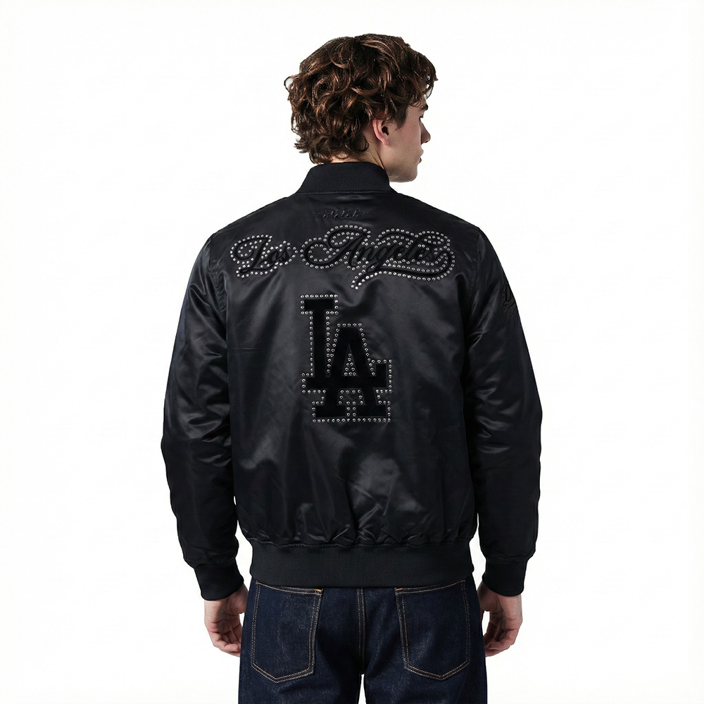 CHAMARRA DE SATIN MLB LOS ANGELES DODGERS BLACKOUT