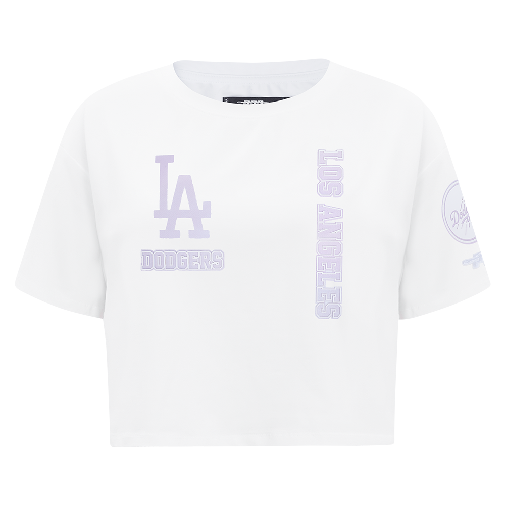 MANGA CORTA CROP MLB LOS ANGELES DODGERS HOLOGRAM PARA MUJER