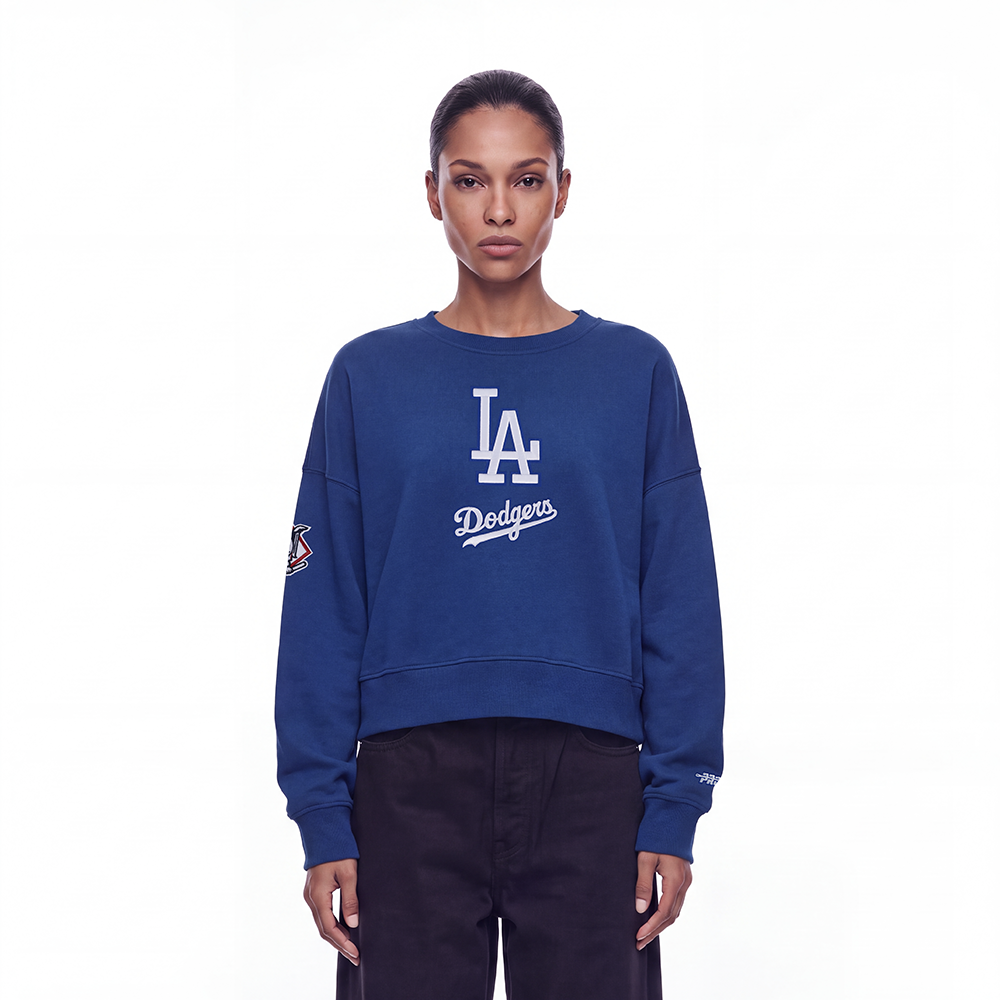 SUDADERA DE CUELLO REDONDO MLB LOS ANGELES DODGERS PLAYBACK PARA MUJER