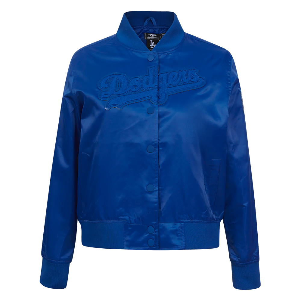 CHAMARRA DE SATÍN MLB LOS ANGELES DODGERS TRIPLE TONAL PARA MUJER
