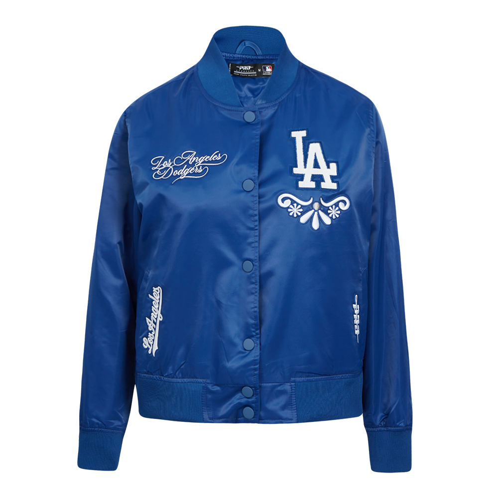 CHAMARRA DE SATÉN MLB LOS ANGELES DODGERS SUGAR SKULL PARA MUJER