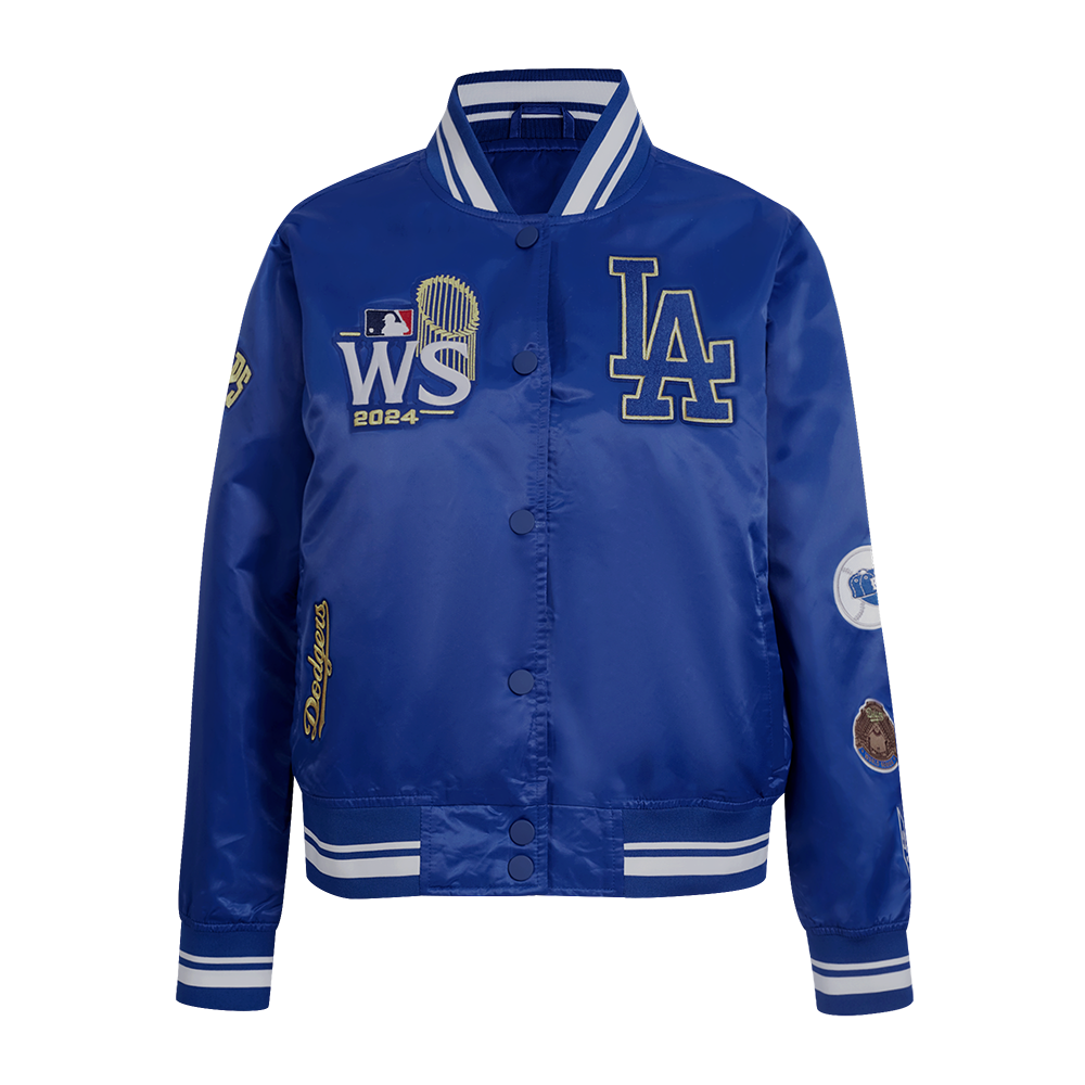 CHAMARRA DE SATÍN MLB LOS ANGELES DODGERS WORLD SERIES PARA MUJER