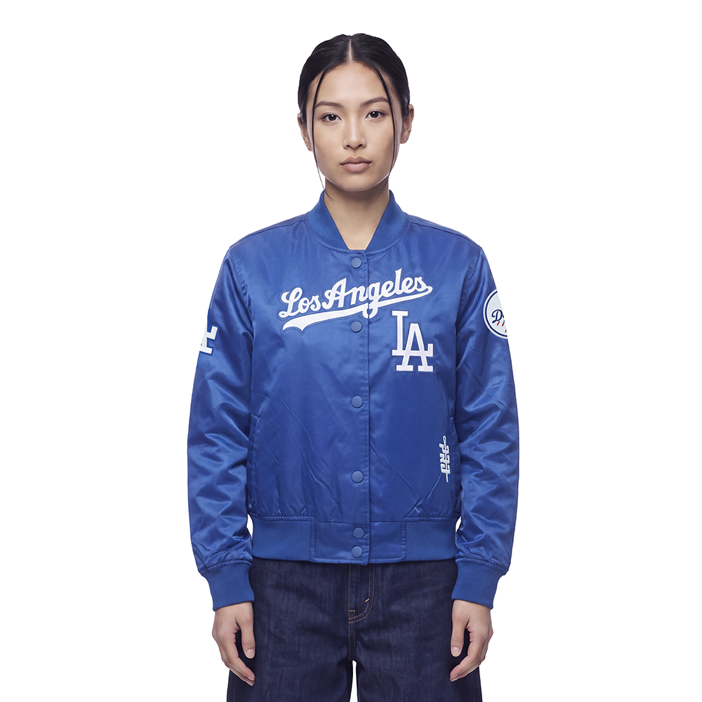 CHAMARRA DE SATIN MLB LOS ANGELES DODGERS CLASSIC CHENILLE PARA MUJER