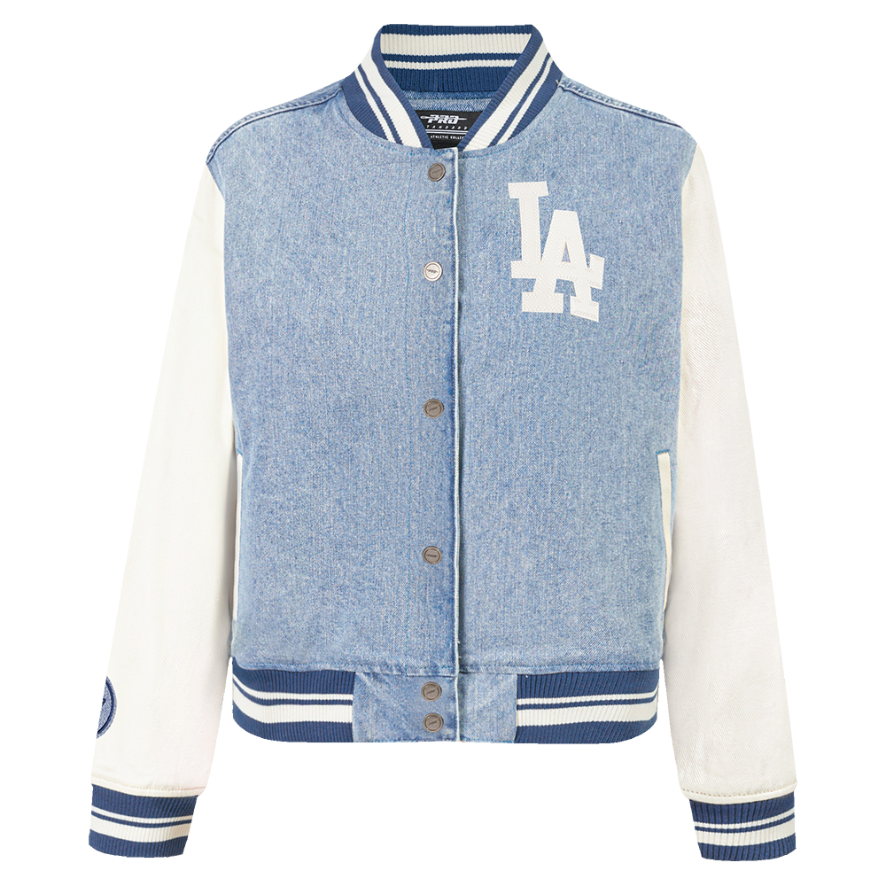 CHAMARRA DE MEZCLILLA MLB LOS ANGELES DODGERS VARSITY BLUES PARA MUJER