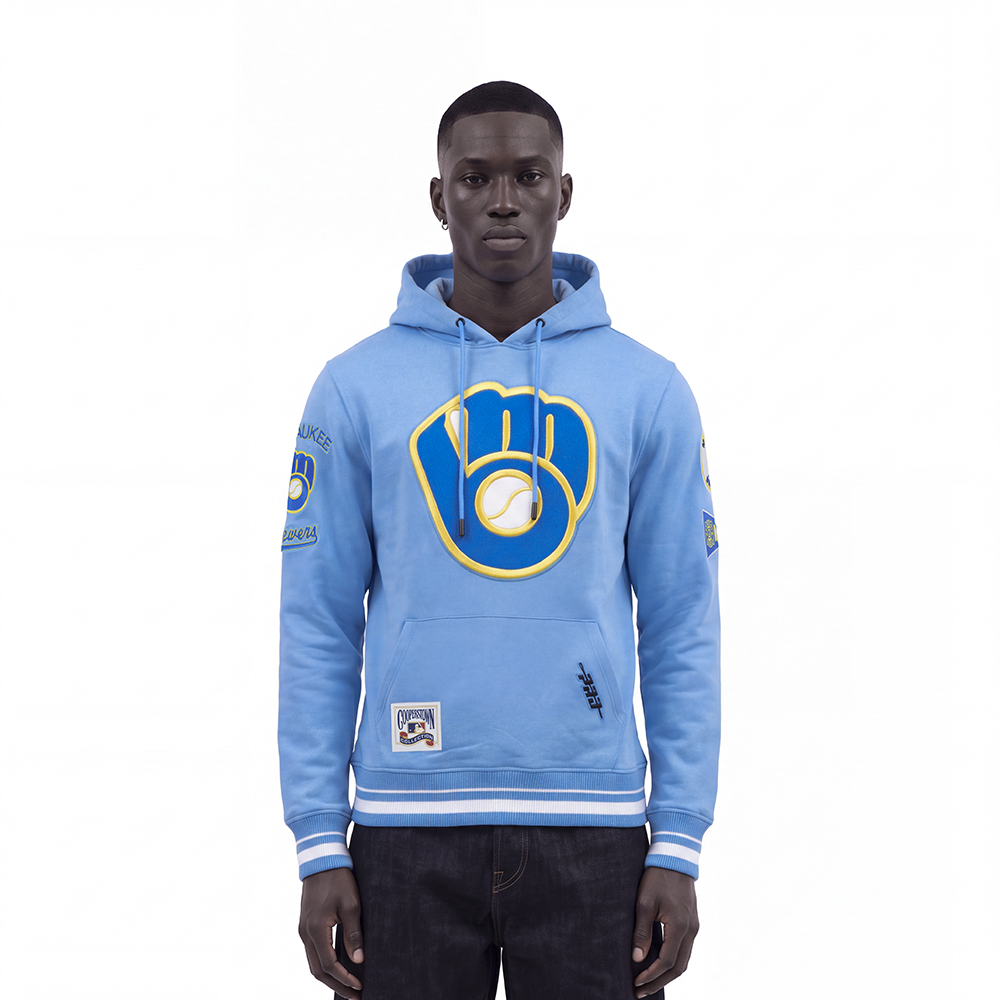 SUDADERA CON GORRO MLB MILWAUKEE BREWERS RETRO CLASSICS