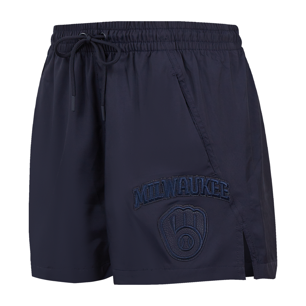 SHORTS DE ALGODÓN MLB MILWAUKEE BREWERS TRIPLE TONAL PARA MUJER