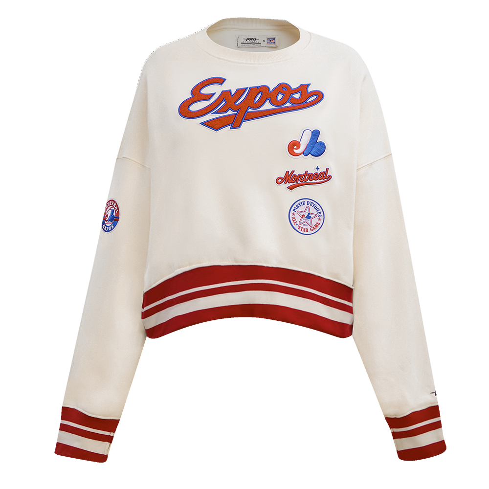 SUDADERA DE CUELLO REDONDO MLB MONTREAL EXPOS RETRO CLASSICS PARA MUJER