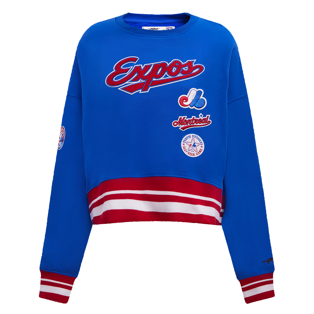 SUDADERA DE CUELLO REDONDO MLB MONTREAL EXPOS RETRO CLASSICS PARA MUJER