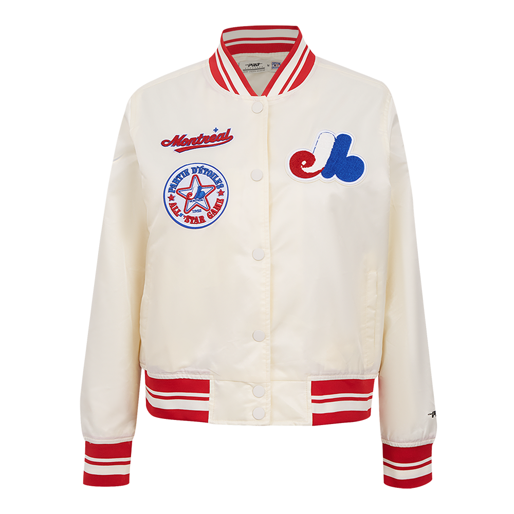 CHAMARRA DE SATÉN MLB MONTREAL EXPOS RETRO CLASSICS PARA MUJER