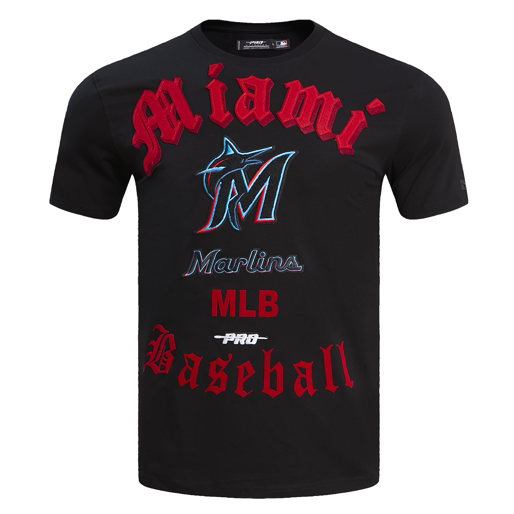 MANGA CORTA MLB MIAMI MARLINS OLD ENGLISH