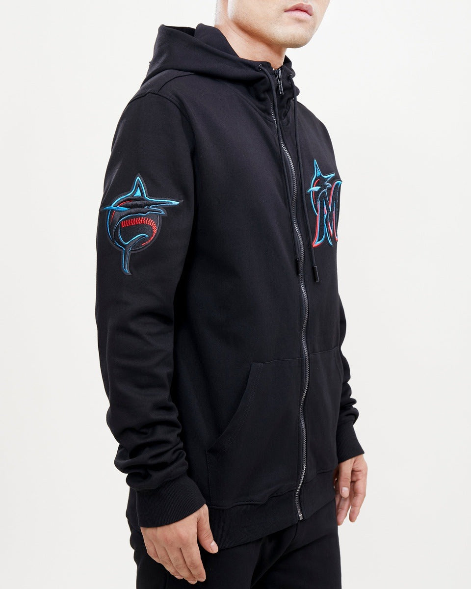 SUDADERA CON CIERRE MLB MIAMI MARLINS CLASSIC CHENILLE