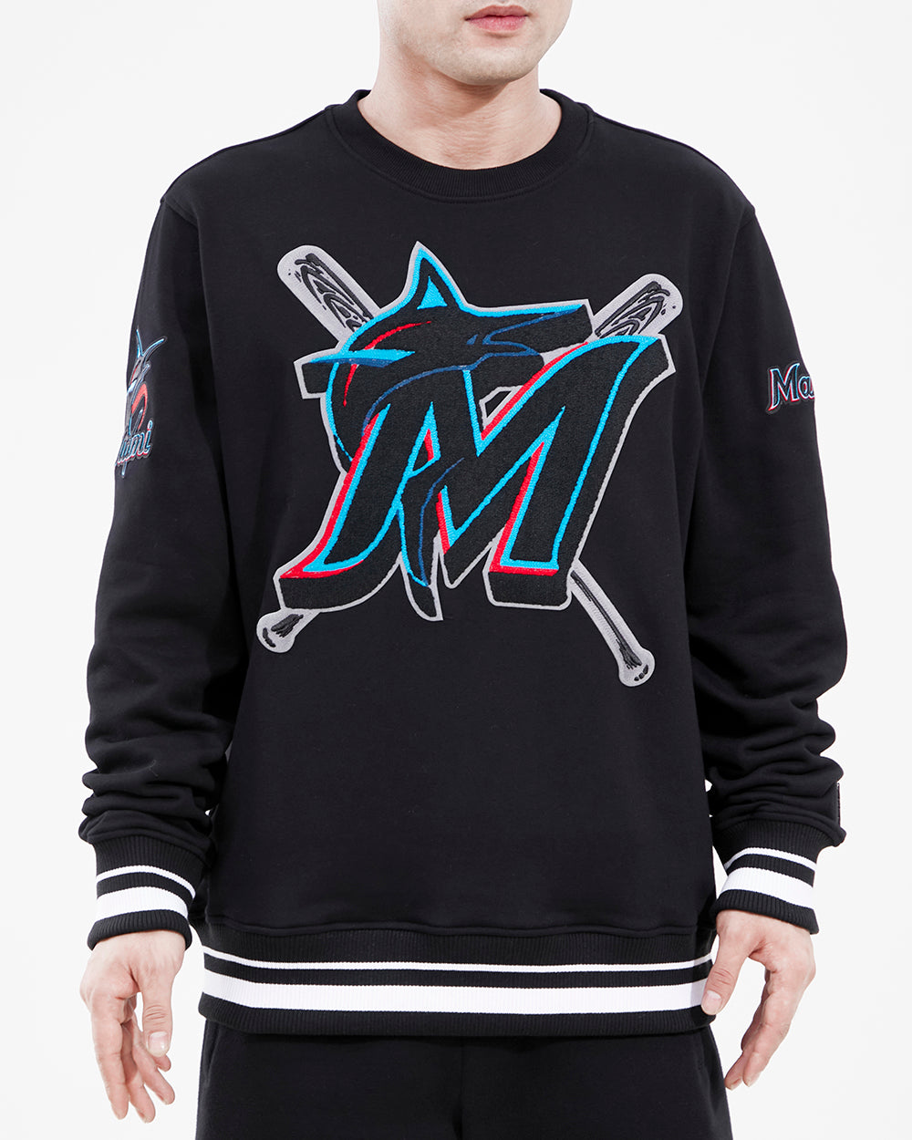 SUDADERA DE CUELLO REDONDO MLB MIAMI MARLINS MASH UP