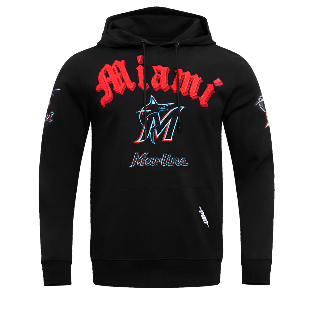 SUDADERA CON GORRO MLB MIAMI MARLINS OLD ENGLISH