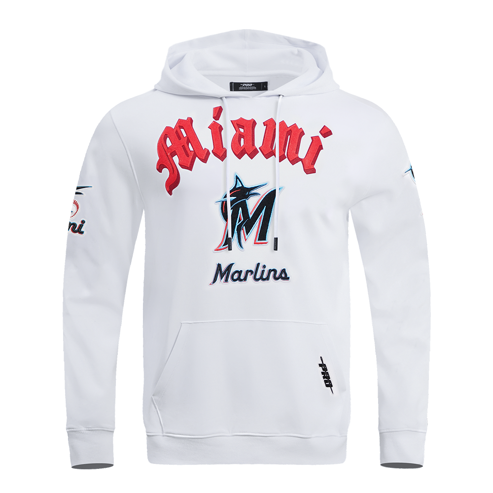 SUDADERA CON GORRO MLB MIAMI MARLINS OLD ENGLISH