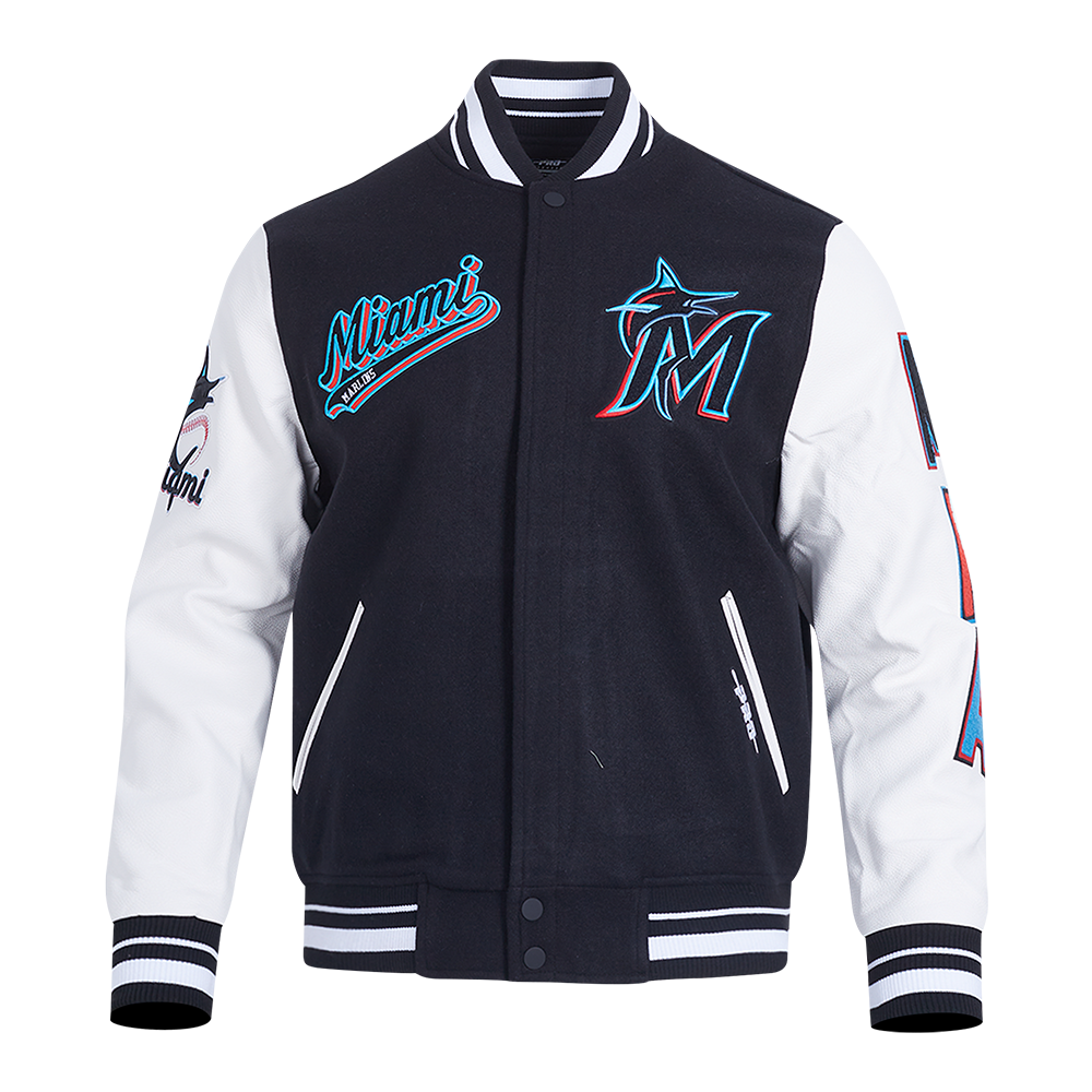 CHAMARRA UNIVERSITARIA MLB MIAMI MARLINS SCRIPT TAIL