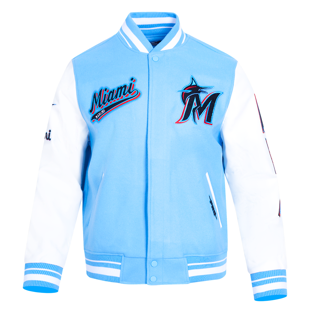 CHAMARRA UNIVERSITARIA MLB MIAMI MARLINS SCRIPT TAIL