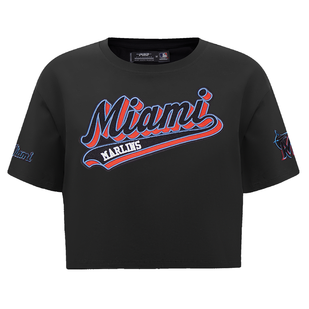 MANGA CORTA MLB MIAMI MARLINS SCRIPT TAIL PARA MUJER