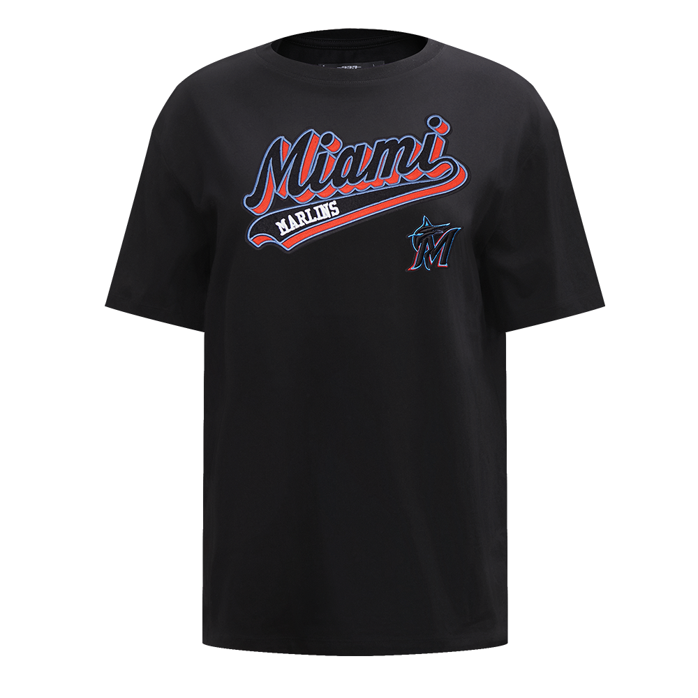 MANGA CORTA MLB MIAMI MARLINS SCRIPT TAIL PARA MUJER