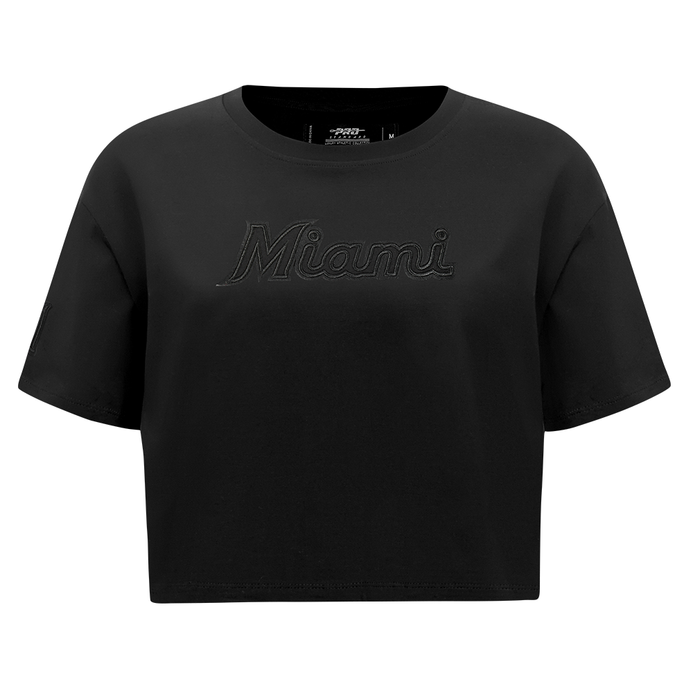 MANGA CORTA CROP MLB MIAMI MARLINS NEUTRAL PARA MUJER