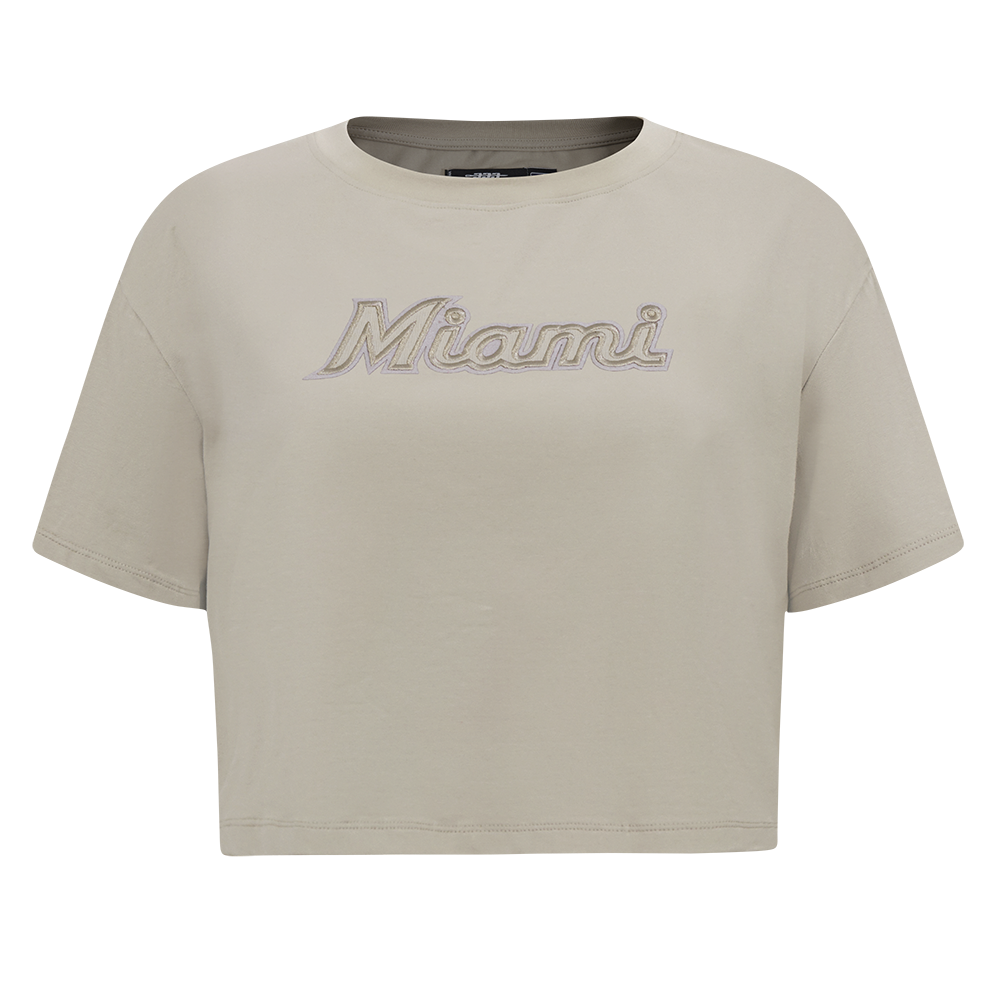 MANGA CORTA CROP MLB MIAMI MARLINS NEUTRAL PARA MUJER