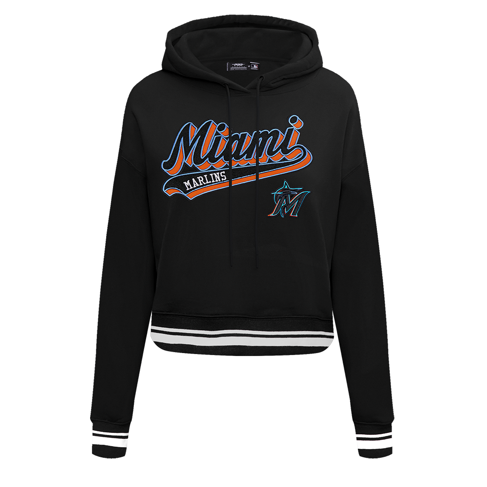 SUDADERA CON GORRO MLB MIAMI MARLINS SCRIPT TAIL PARA MUJER