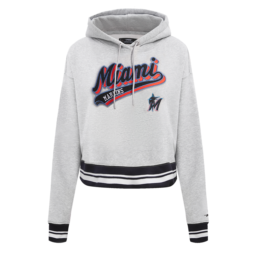 SUDADERA CON GORRO MLB MIAMI MARLINS SCRIPT TAIL PARA MUJER