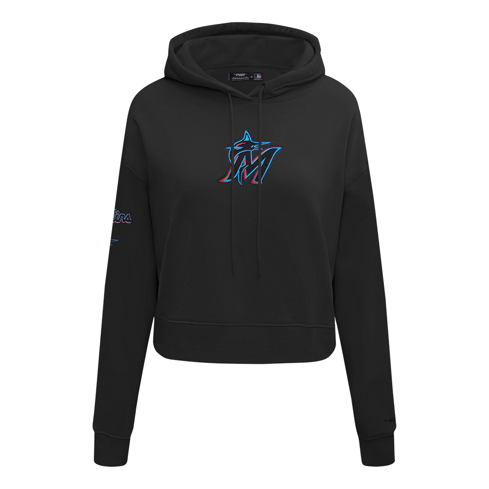 SUDADERA CON GORRO MLB MIAMI MARLINS CLASSIC CHENILLE PARA MUJER