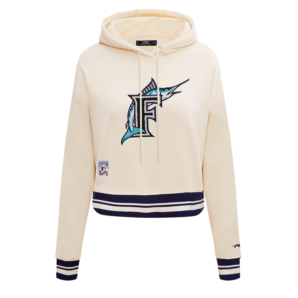 SUDADERA CON GORRO MLB MIAMI MARLINS RETRO CLASSICS PARA MUJER