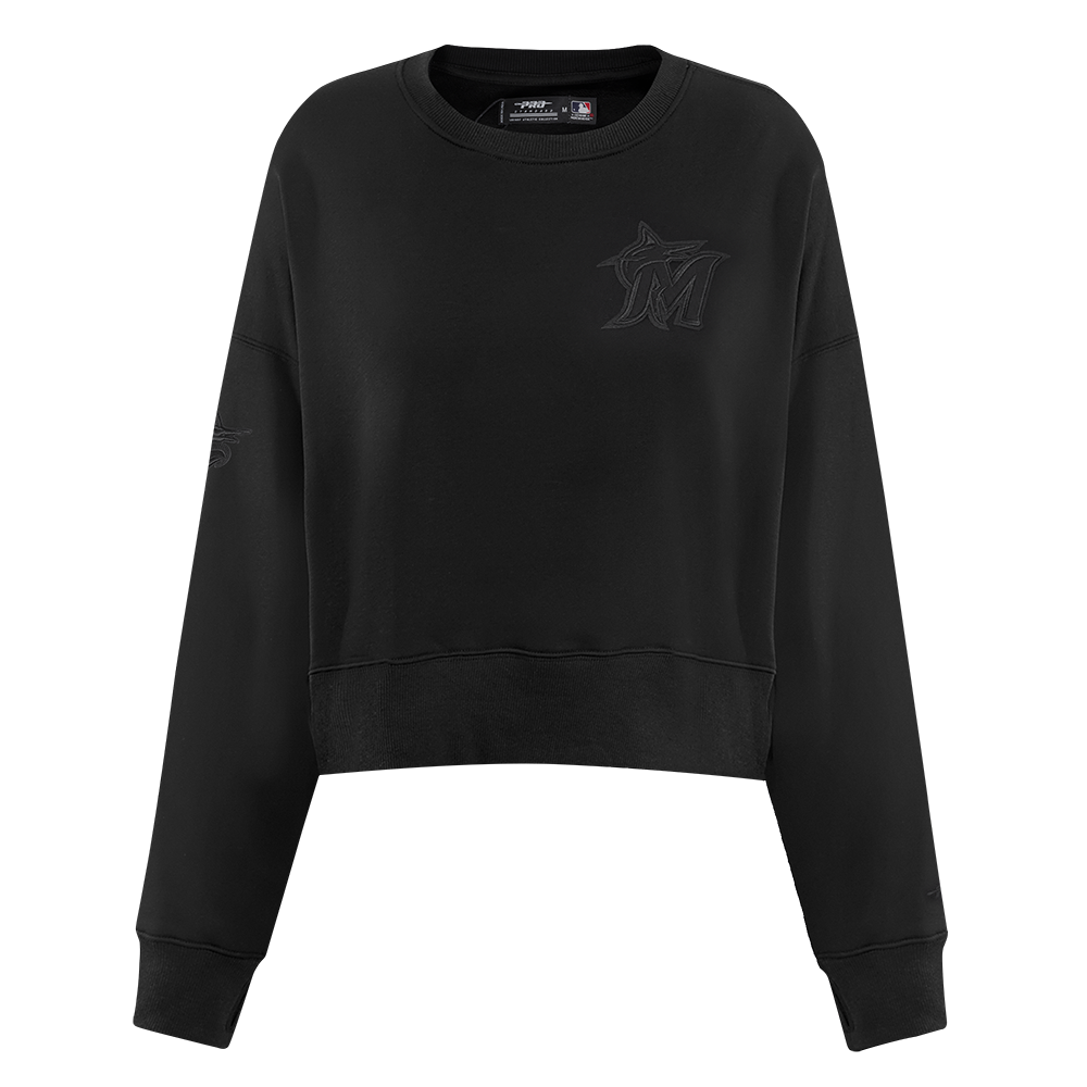 SUDADERA DE CUELLO REDONDO MLB MIAMI MARLINS NEUTRAL PARA MUJER