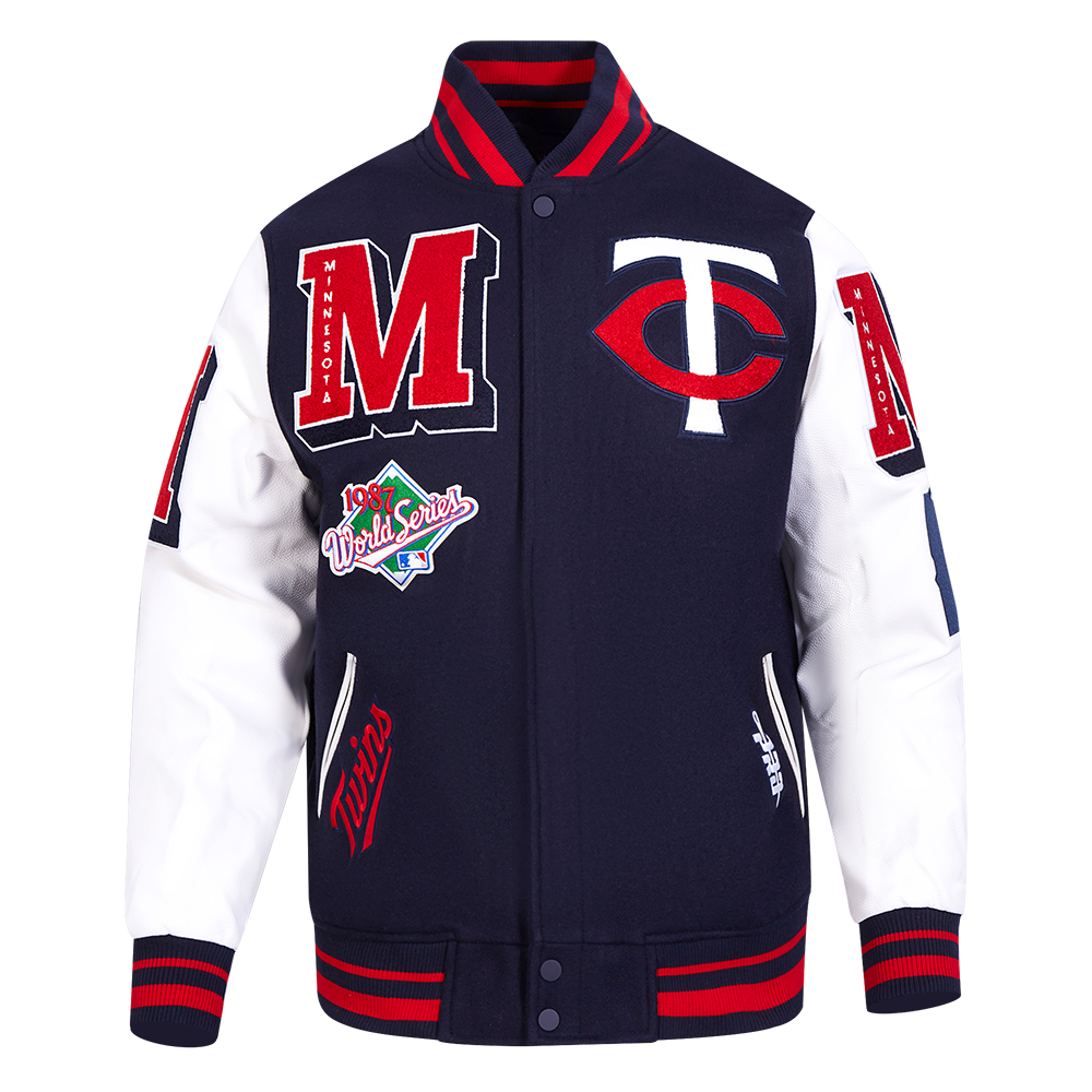 CHAMARRA UNIVERSITARIA MLB MINNESOTA TWINS MASH UP