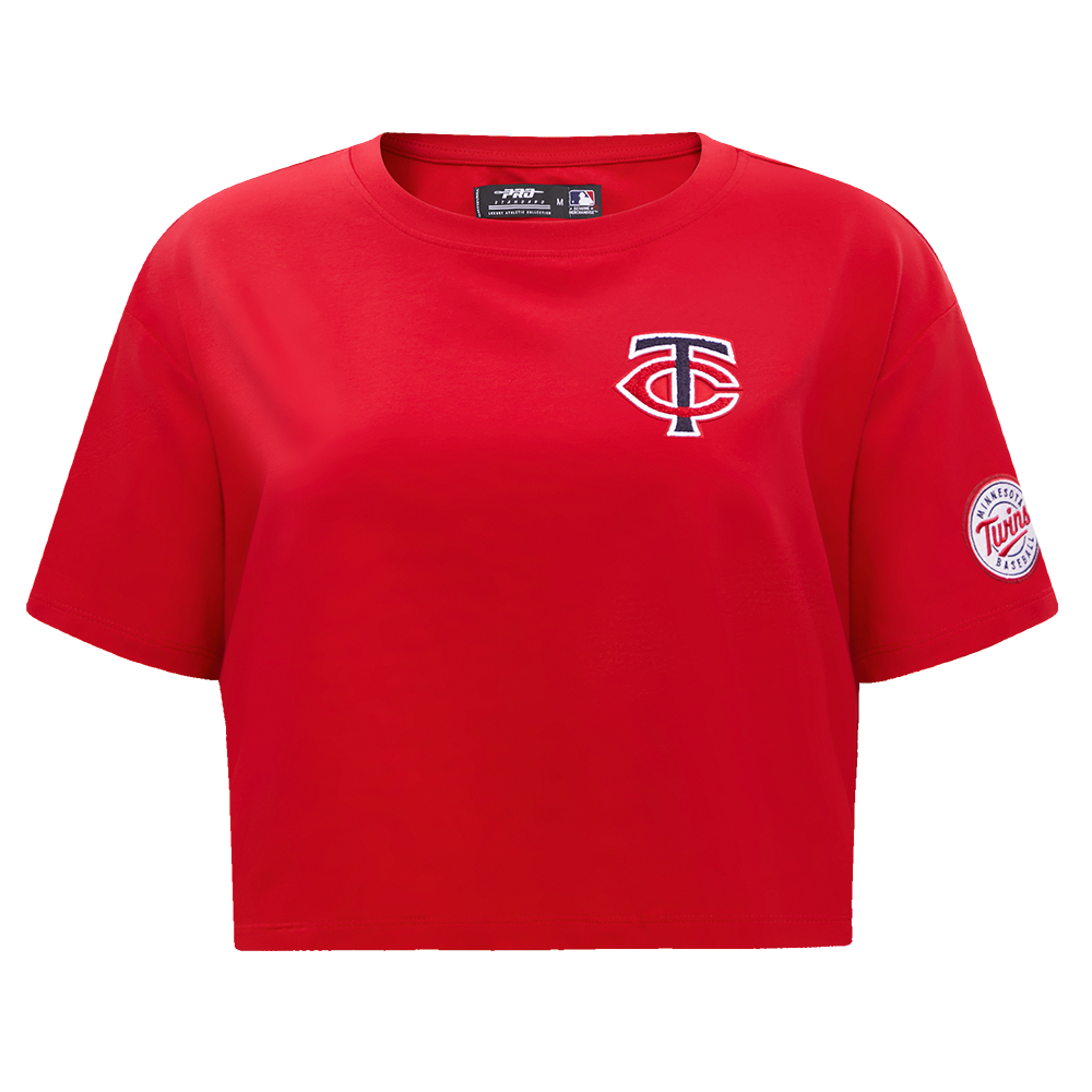 MANGA CORTA CROP MLB MINNESOTA TWINS CLASSIC ESSENTIALS PARA MUJER