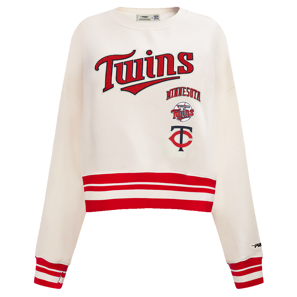SUDADERA DE CUELLO REDONDO MLB MINNESOTA TWINS RETRO CLASSICS PARA MUJER