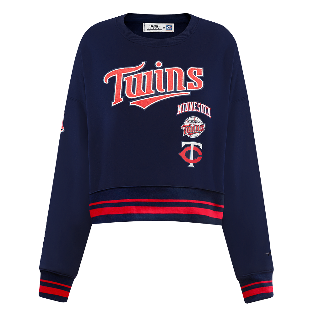 SUDADERA DE CUELLO REDONDO MLB MINNESOTA TWINS RETRO CLASSICS PARA MUJER