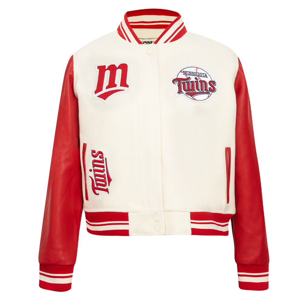 CHAMARRA UNIVERSITARIA MLB MINNESOTA TWINS RETRO CLASSICS PARA MUJER