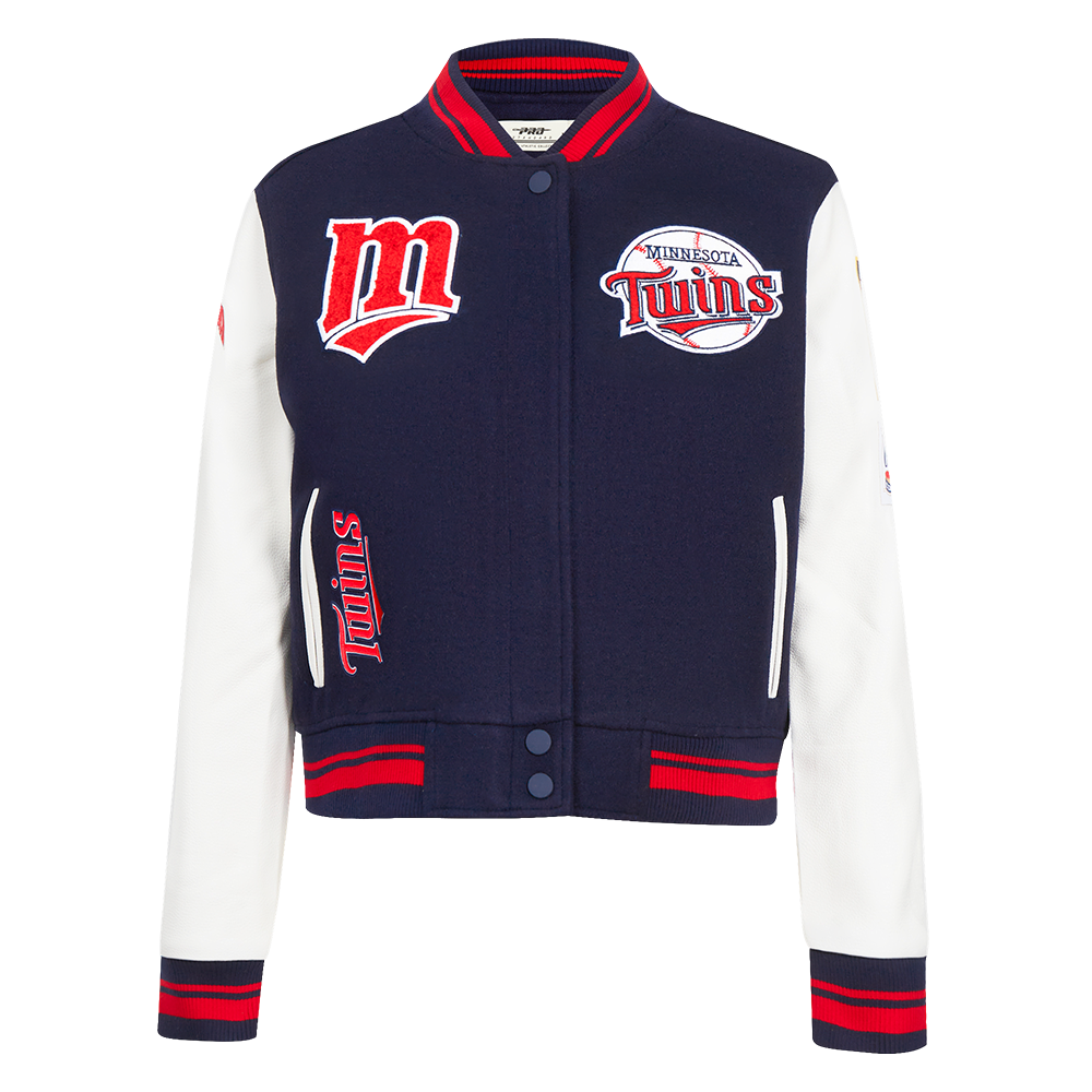 CHAMARRA UNIVERSITARIA MLB MINNESOTA TWINS RETRO CLASSICS PARA MUJER