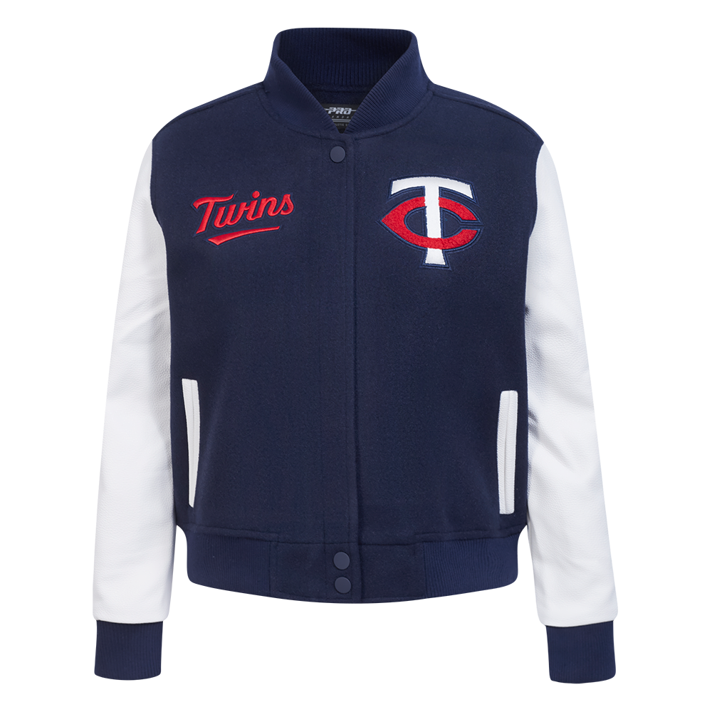 CHAMARRA UNIVERSITARIA MLB MINNESOTA TWINS CLASSIC CHENILLE PARA MUJER