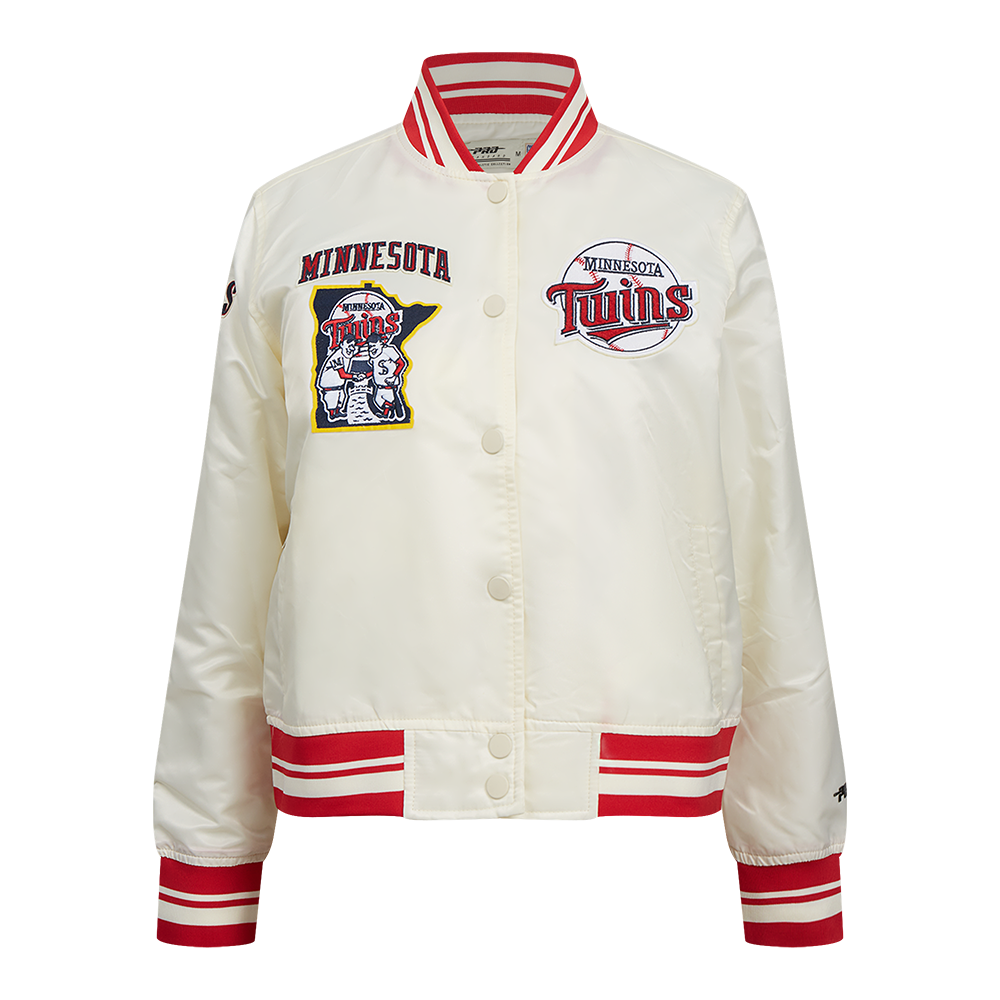 CHAMARRA DE SATÉN MLB MINNESOTA TWINS RETRO CLASSICS PARA MUJER