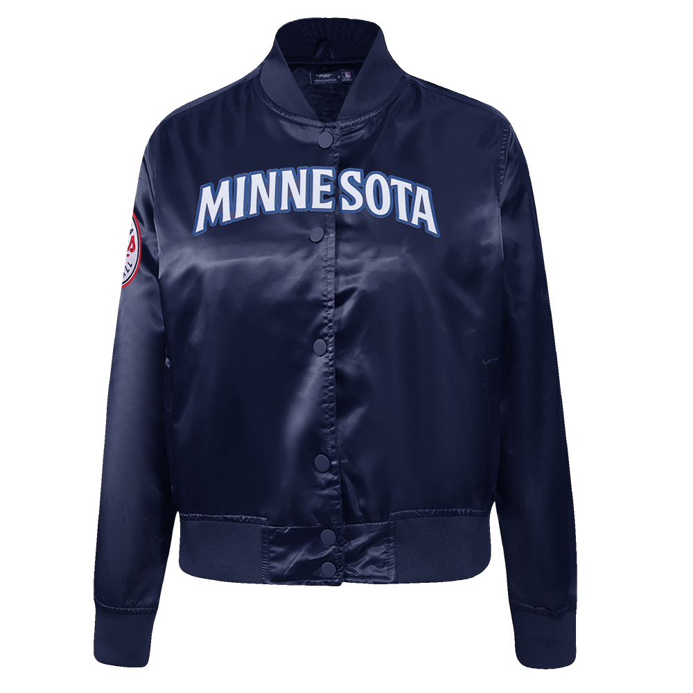 CHAMARRA DE SATÍN MLB MINNESOTA TWINS CLASSIC CHENILLE PARA MUJER