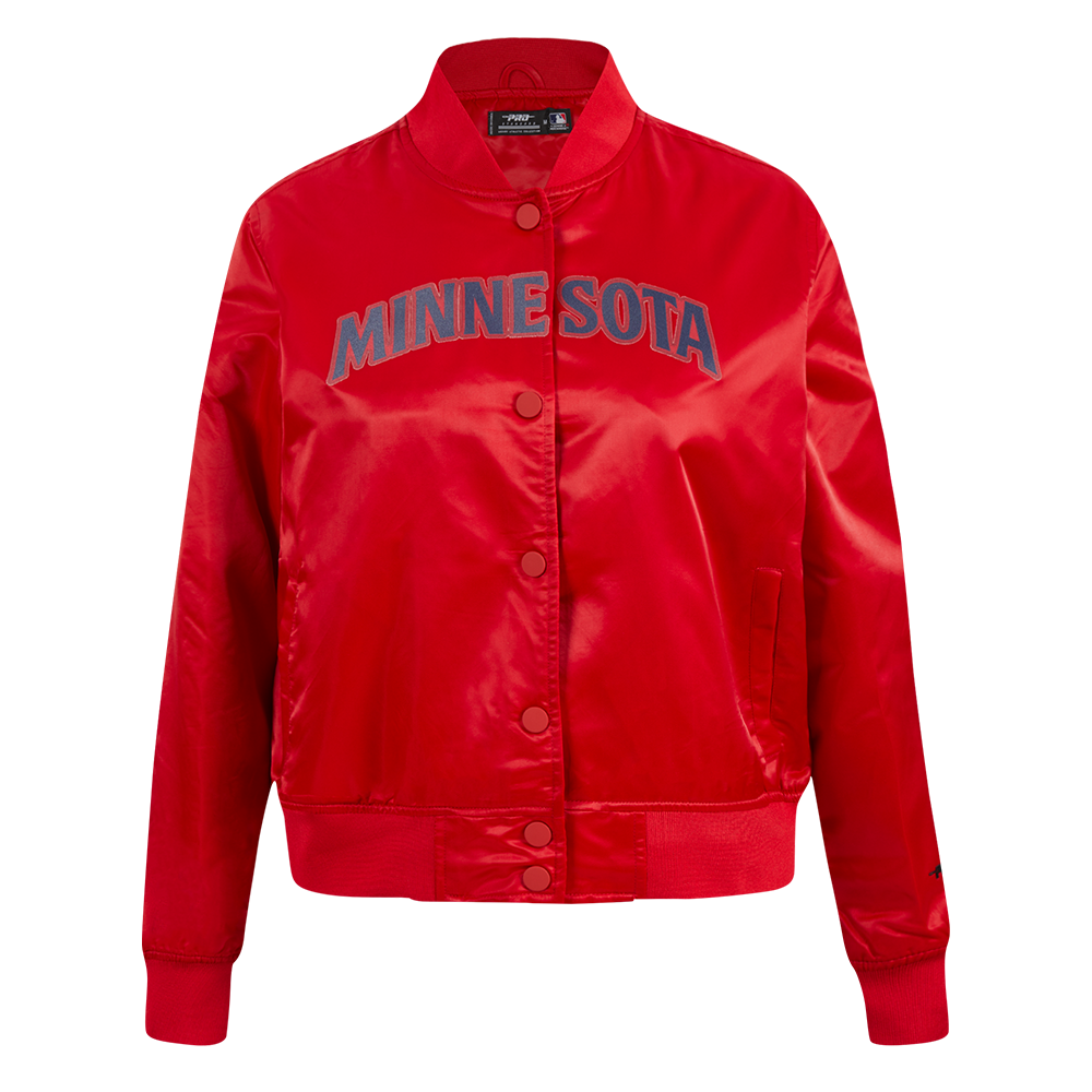 CHAMARRA DE SATÍN MLB MINNESOTA TWINS CLASSIC CHENILLE PARA MUJER