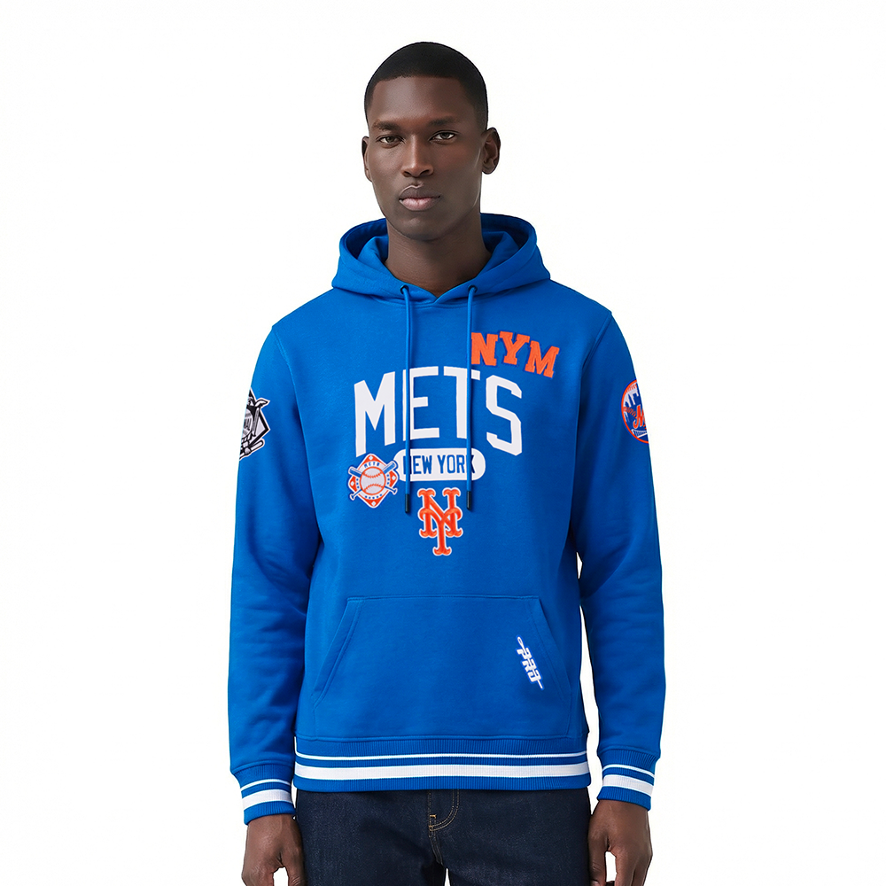 SUDADERA CON GORRO MLB NEW YORK METS LETTERMAN