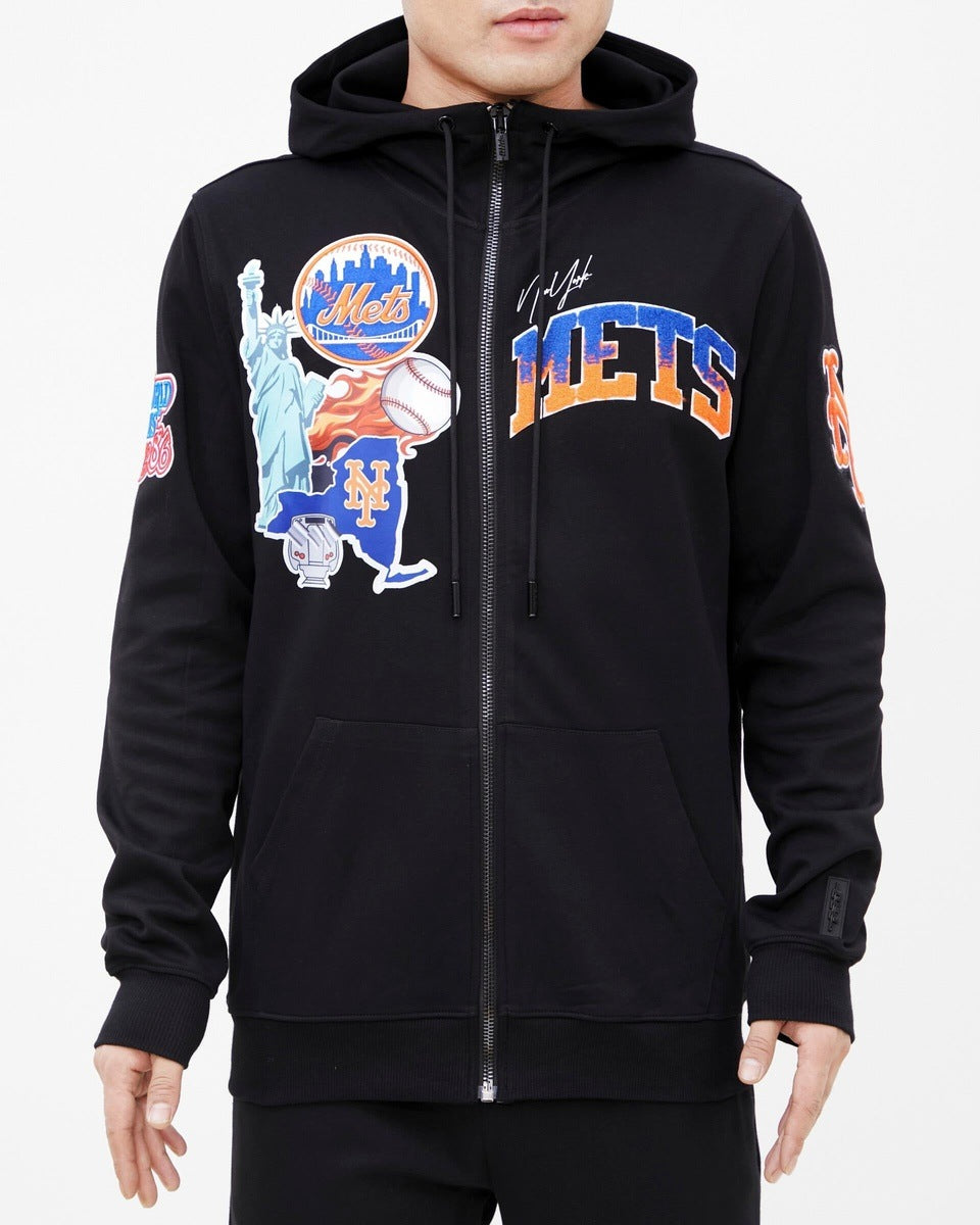SUDADERA CON CIERRE MLB NEW YORK METS HOME TOWN