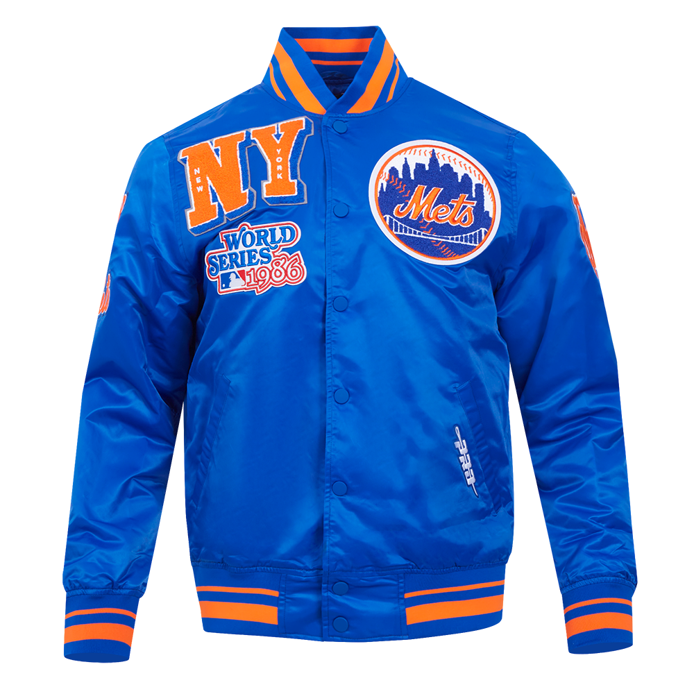 CHAMARRA DE SATÉN MLB NEW YORK METS MASH UP