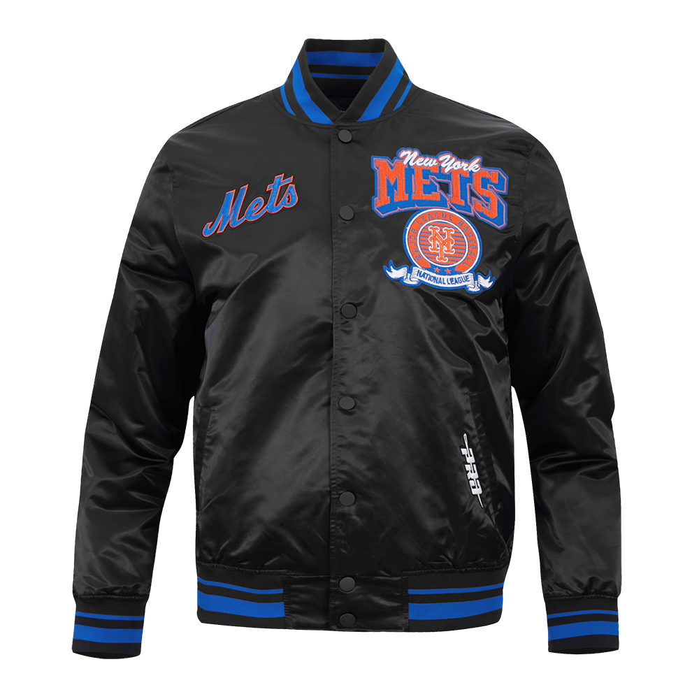 CHAMARRA DE SATIN MLB NEW YORK METS TEAM BADGE