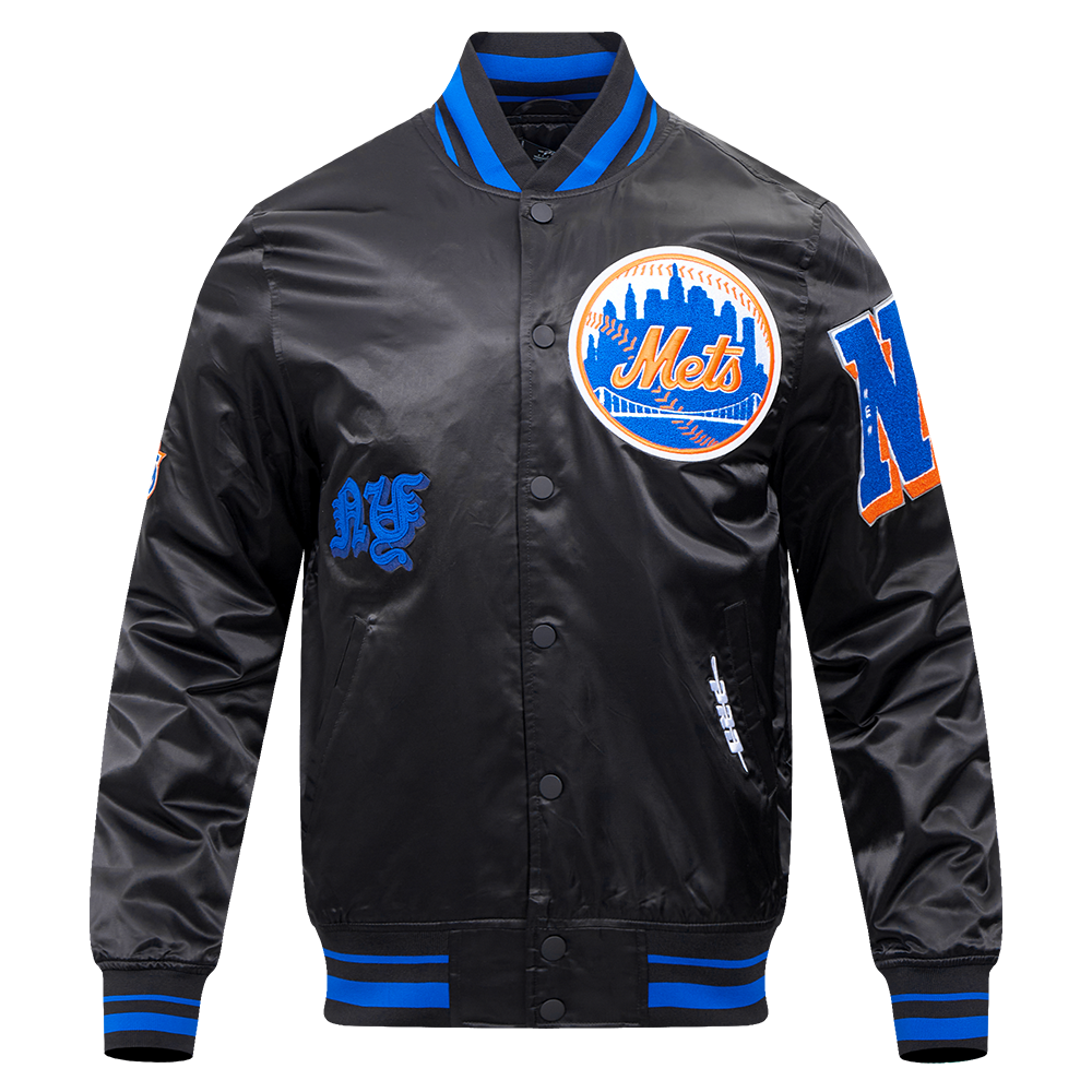 CHAMARRA DE SATÍN MLB NEW YORK METS OLD ENGLISH