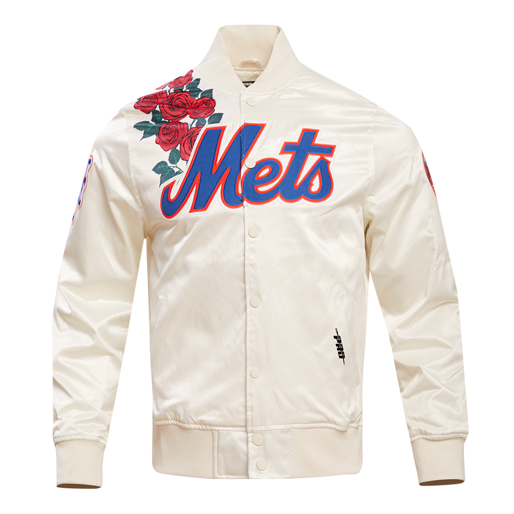CHAMARRA DE SATÍN MLB NEW YORK METS ROSES