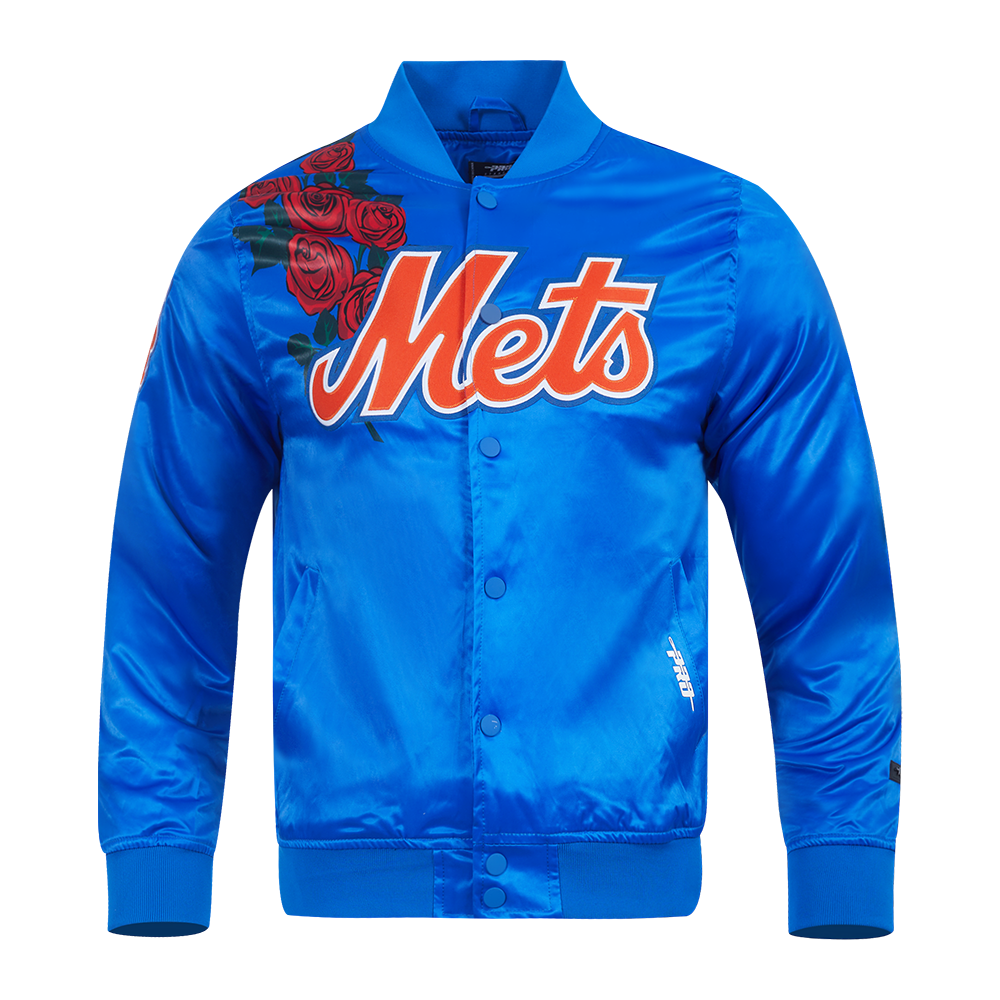 CHAMARRA DE SATÍN MLB NEW YORK METS ROSES