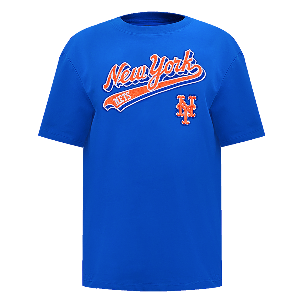 MANGA CORTA BOYFRIEND MLB NEW YORK METS SCRIPT TAIL PARA MUJER